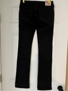 True Religion Black Straight/Bootcut Jeans Size 26 Made in USA Classic Horseshoe